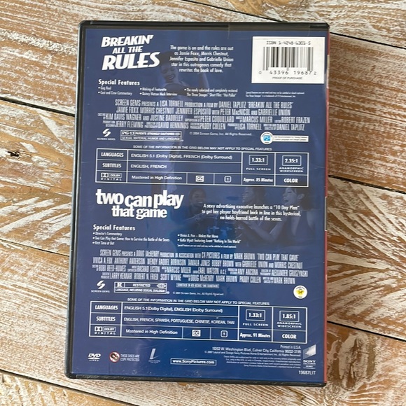Double feature📀 Breakin’ all the Rules & Two Can Play That Game 
2 for 1!! - Picture 2 of 8